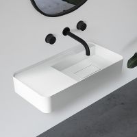 Раковина Abber Stein 120 AS2627-1.2 Белая матовая — фото 1, Раковины подвесные