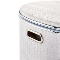 Товар: Корзина для белья Geralis KWH-O Croco Белая, кант Хром, полукруглая - фото 5 Корзина для белья Geralis KWH-O Croco Белая, кант Хром, полукруглая — фото 5, Корзины для белья