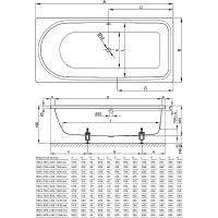 Стальная ванна Bette Ocean 170x75 8854-000 PLUS, AR с шумоизоляцией, антискользящим и антигрязевым покрытием — фото 9, Ванны