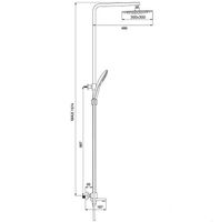 Душевая система Gappo G17-6 G2417-60 с термостатом Черная матовая — фото 4, Душевые стойки