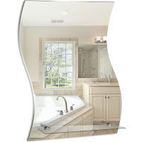 Зеркало Mixline Комфорт Волна 43 525473 с полкой — фото 1, Зеркала в ванную комнату