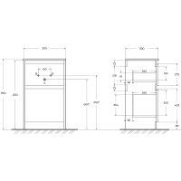Тумба под раковину BelBagno Kraft 39 50 KRAFT39-500/390-2C-PIA-BO Bianco Opaco — фото 12, Тумбы под раковину