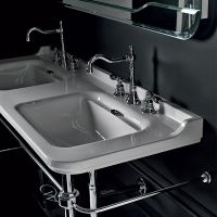 Товар: Раковина Kerasan Waldorf 150 4143K1bi/cr*3 двойная Белая - фото 4 Раковина Kerasan Waldorf 150 4143K1bi/cr*3 двойная Белая — фото 4, Раковины