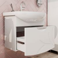 Тумба под раковину Volna Adel 60.1Y tpADEL60.1Y-01 подвесная Белая — фото 3, Тумбы под раковину