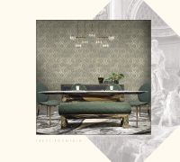 Обои Decori-Decori Carrara 2 83653 Винил на флизелине (1,06*10,05) Коричневый/Серый, Дамаск — фото 2, Обои для стен