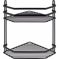 Полка корзина Tekno-tel ES075B угловая Черная — фото 1, Полки для ванной и душа