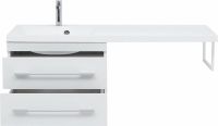 Тумба с раковиной Aquanet Нота 120 L 240160 подвесная Белая — фото 10, Тумбы с раковиной