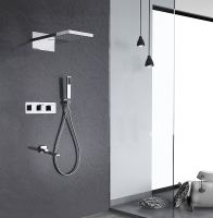 Душевая система Abber Daheim AF8253 с термостатом Хром — фото 2, Встраиваемые душевые комплекты