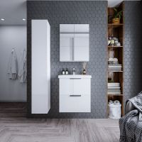 Зеркальный шкаф Бриклаер Хелена 60 Белый арт-4627125416439 — фото 6, Зеркальные шкафы в ванную