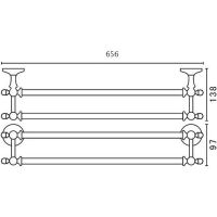 Товар: Полотенцедержатель Art&Max Antic AM-E-2648AL двойной Хром - фото 2 Полотенцедержатель Art&Max Antic AM-E-2648AL двойной Хром — фото 2, Полотенцедержатели