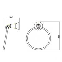 Кольцо для полотенец Kaiser KH-4001 Бронза — фото 2, Полотенцедержатели
