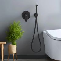 Гигиенический душ со смесителем Aquatek Бетта Черный матовый арт-AQ1119MB — фото 3, Гигиенические души