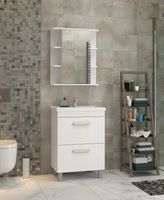 Тумба под раковину Vigo Nova 70 tn.NOV.MIR.70.2Y Белая — фото 4, Тумбы под раковину