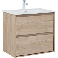 Тумба под раковину Aquanet Милан 70 336383 подвесная Дуб светлый — фото 1, Мебель для ванной