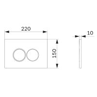 Клавиша смыва AM.PM Pro С L I070101 Белая глянцевая — фото 2, Комплектующие для душевого оборудования