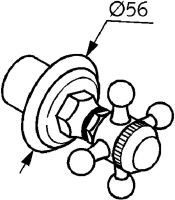 Переключатель потоков Kludi Adlon 518450520 Хром — фото 5, Переключатели потоков