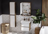 Зеркальный шкаф Aquaton Сканди 55 1A252102SDZ90 Белый Дуб рустикальный — фото 5, Зеркальные шкафы в ванную