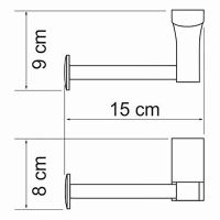 Держатель туалетной бумаги WasserKRAFT Leine K-5096 Хром — фото 3, Держатели туалетной бумаги