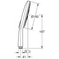 Товар: Ручной душ Grohe Rainshower SmartActive 26590000 Хром - фото 4 Ручной душ Grohe Rainshower SmartActive 26590000 Хром — фото 4, Лейки для душа