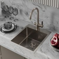 Кухонная мойка Iddis Haze 43 HAZ43S0i77 Сатин — фото 3, Кухонные мойки