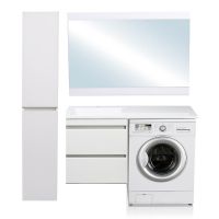 Тумба под раковину Style Line Даллас Люкс Plus 120 СС-00002351 подвесная Белая — фото 9, Мебель для ванной