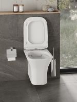 Комплект унитаза с инсталляцией Orange CI02-100W+APB244 с сиденьем Микролифт и Черной матовой клавишей смыва — фото 7, Комплекты унитаз + инсталляция