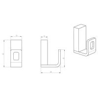 Крючок Boheme Q 10946-GM Оружейная сталь — фото 2, Крючки для полотенец