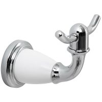 Двойной крючок Art&Max Bianchi AM-E-2601-Cr Хром — фото 1, Крючки для полотенец