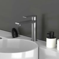 Смеситель для раковины Vincea Vogue VBF-1V1GM Вороненая сталь — фото 3, Смесители для раковины