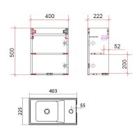 Товар: Тумба под раковину Art&Max Family-400-1D-SO-CV подвесная Цемент - фото 5 Тумба под раковину Art&Max Family-400-1D-SO-CV подвесная Цемент — фото 5, Мебель для ванной