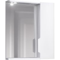 Зеркало со шкафом Jorno Moduo Slim 60 Mod.03.60/W с подсветкой Белый глянец — фото 4, Зеркальные шкафы в ванную