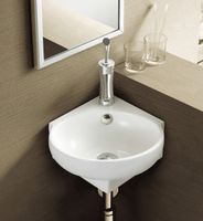 Раковина WeltWasser Aisbach 5010 39 10000003871 угловая Белый глянец — фото 2, Мини-раковины