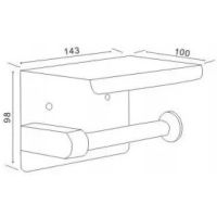 Держатель туалетной бумаги D-Lin D201507 Черный матовый — фото 3, Держатели туалетной бумаги