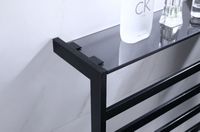 Электрический полотенцесушитель Black&White Universe N-333B 58х35 333BN с полкой Черный матовый — фото 5, Электрические полотенцесушители