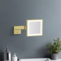 Косметическое зеркало Timo Selene 17074/17 с подсветкой Золото матовое — фото 4, Косметические зеркала