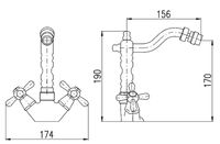Смеситель для биде Rav Slezak Morava retro MK120.5/9 Хром — фото 4, Смесители для биде