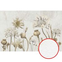 Фреска Ortograf Цветы 34081 Фактура бархат FX Флизелин (4,1*2,7) Серый/Коричневый, Цветы — фото 1, Фрески