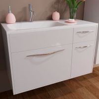 Тумба с раковиной Эстет Barcelona 90 L ФР-00003593 подвесная Белая — фото 1, Тумбы с раковиной