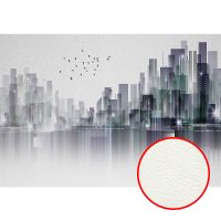 Фреска Ortograf Небоскребы 33471 Фактура флок FLK Флизелин (3,9*2,7) Серый, Город — фото 1, Фрески