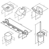 Набор аксессуаров для ванной AM.PM Gem AK90D1806W Хром — фото 40, Наборы аксессуаров для ванной комнаты