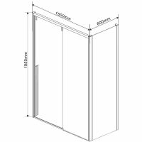 Душевой уголок Vincea Lugano 150х80 VSR-1L8015CLB-1 профиль Черный стекло прозрачное — фото 6, Прямоугольные душевые уголки