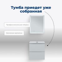 Товар: Тумба под раковину Aquanet Джейн 60 335422 подвесная Белая матовая - фото 8 Тумба под раковину Aquanet Джейн 60 335422 подвесная Белая матовая — фото 8, Мебель для ванной