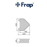 Полка корзина Frap F351 угловая Хром — фото 7, Полки для ванной и душа