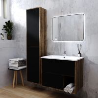 Товар: Шкаф пенал VIANT Люксембург 40 VLUX400CH-PENP подвесной Черный матовый Кейптаун - фото 4 Шкаф пенал VIANT Люксембург 40 VLUX400CH-PENP подвесной Черный матовый Кейптаун — фото 4, Мебель для ванной