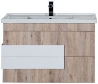 Тумба под раковину Aquanet Мадейра 100 183072 подвесная Дуб кантри — фото 3, Мебель для ванной