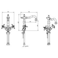 Товар: Смеситель для раковины Boheme Satine 312-ST Бронза - фото 3 Смеситель для раковины Boheme Satine 312-ST Бронза — фото 3, Смесители