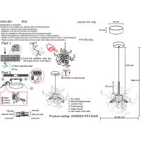 Подвесной светильник Crystal Lux Garden SP3 D400 Chrome Хром — фото 4, Подвесные светильники