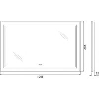 Зеркало BelBagno Kraft 108.5 SPC-KRAFT-1085-685-TCH-WARM с подсветкой с подогревом Сатин с сенсорным выключателем — фото 5, Мебель для ванной