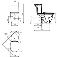 Унитаз компакт Ideal Standard Connect E803601 без бачка и сиденья — фото 6, Напольные унитазы