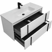 Тумба под раковину Allen Brau Reality 100 1.32007.WM подвесная Белая матовая — фото 18, Тумбы под раковину